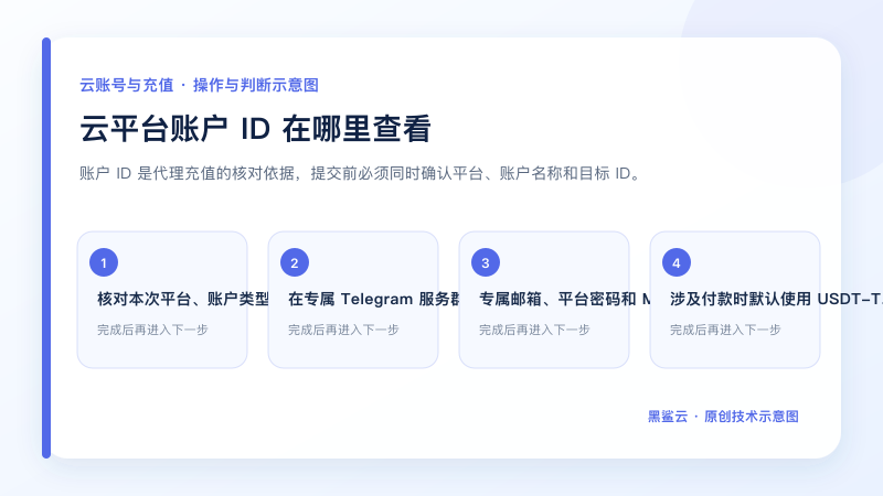 云平台账户 ID 在哪里查看的关键检查点和操作顺序示意图